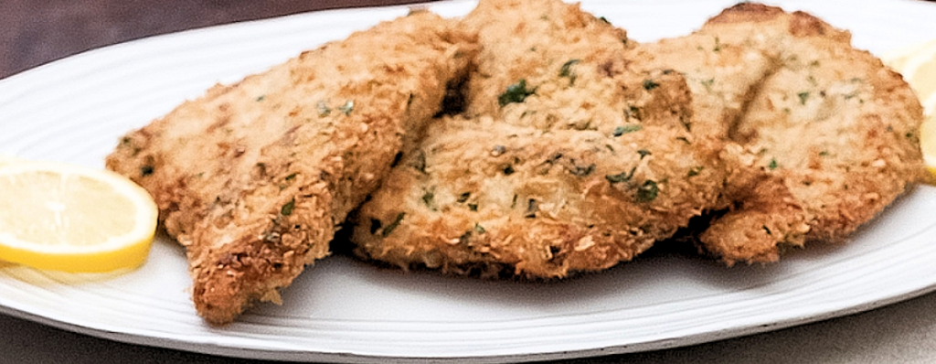 Bobby Flay's Stuffing Crusted Turkey Cutlets 