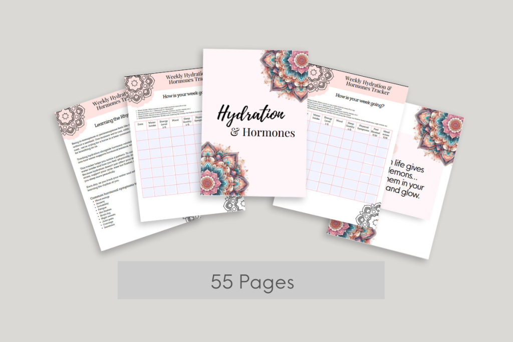 Hydration and Hormones tracker Printable Pages