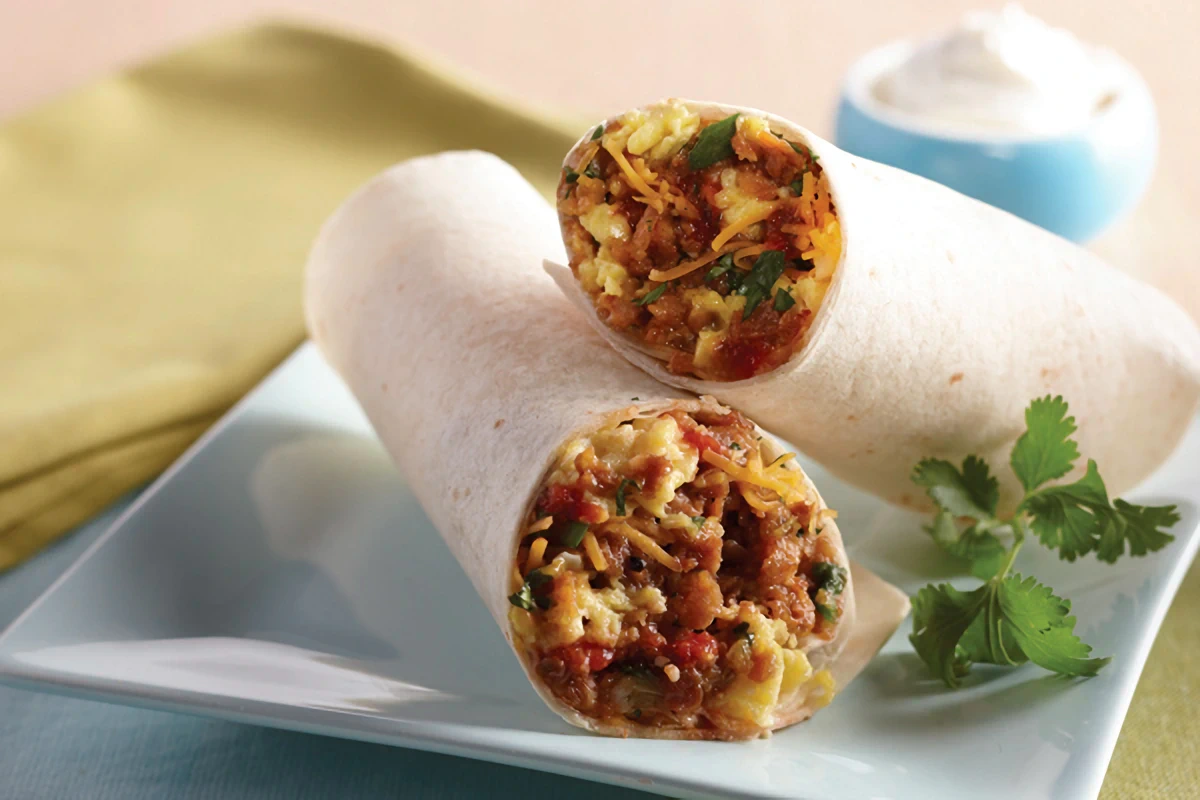 Plant-based Italian Sausage Breakfast Burrito