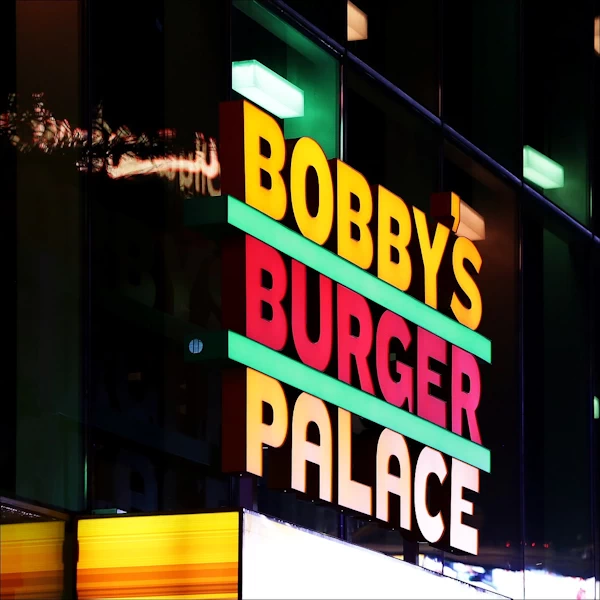bobbys burger palace restaurant sign