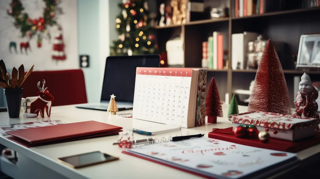 christmas command center desk