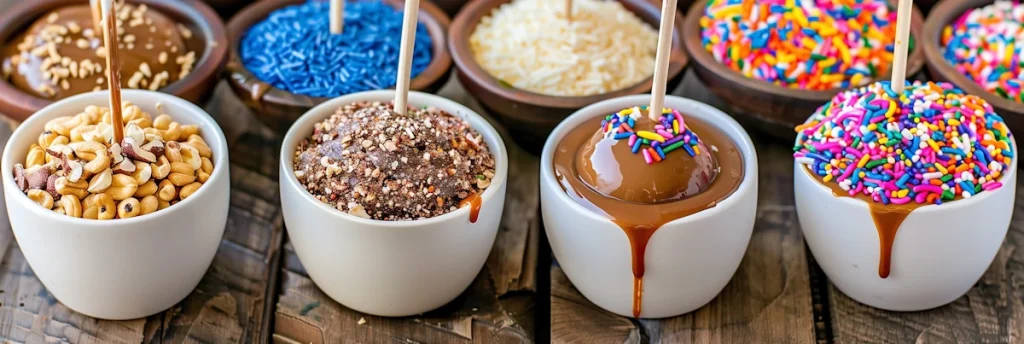 diy caramel apple dipping station