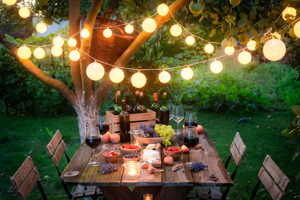 outdoor wine and cheese party for foodie parties