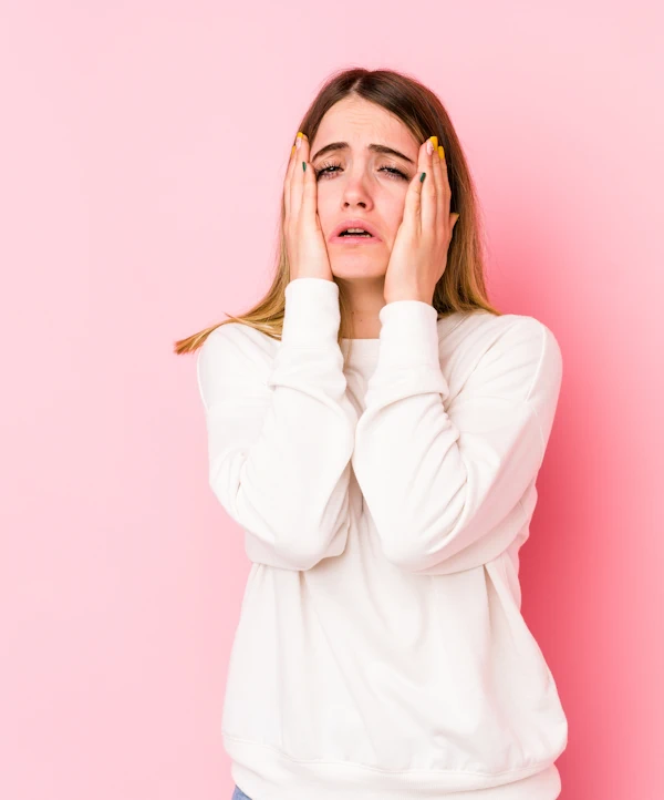 woman discouraged that she couldn't keep her new year resolutions